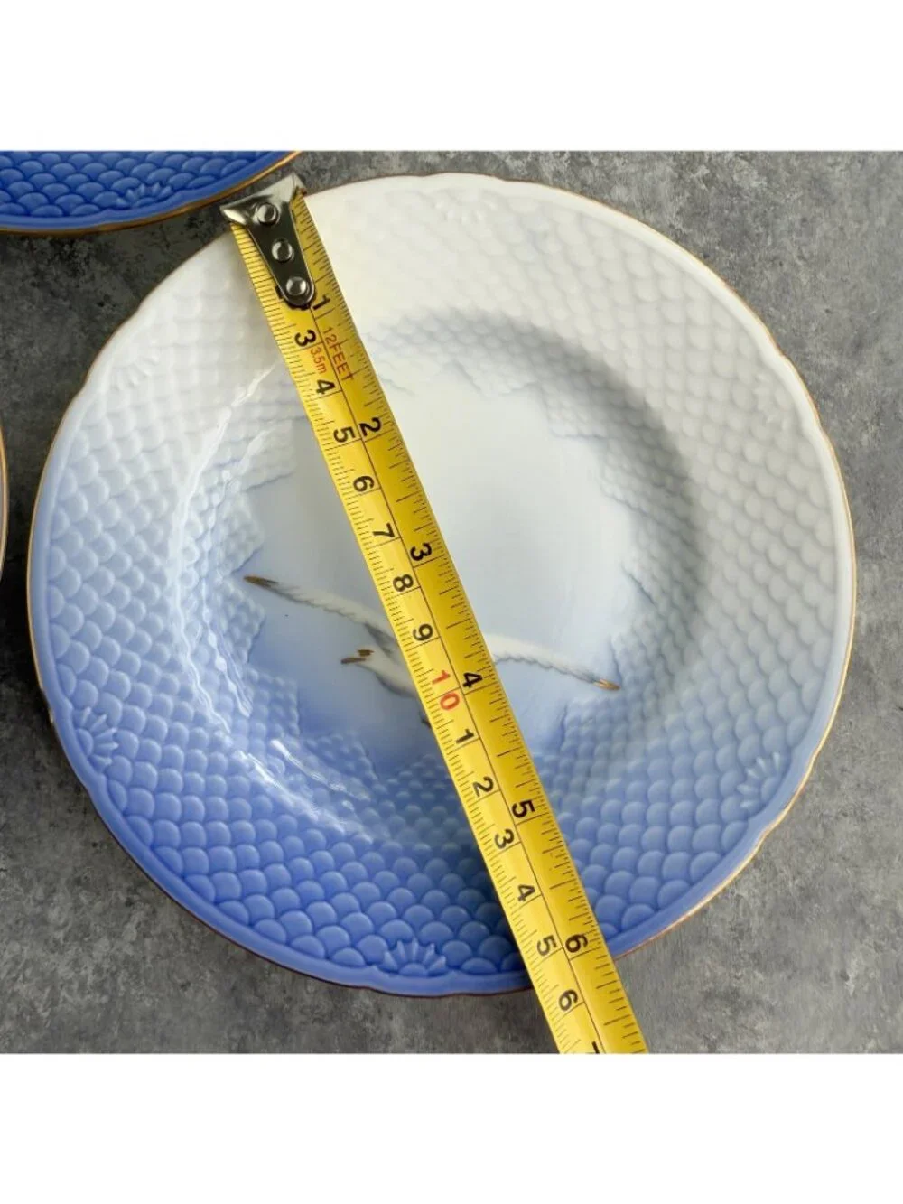 Bing & Grondahl Seagull Bread Dessert Plates Blur Gold Trim 6” Denmark Set Of 8
